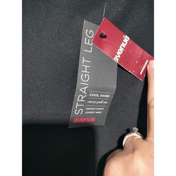 Avenue NWT black pull-on straight leg dress pants plus size 22 - Picture 3 of 5